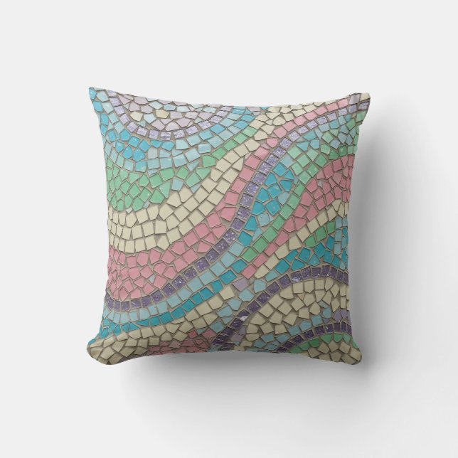 Mosaic 11 throw pillow (Front)
