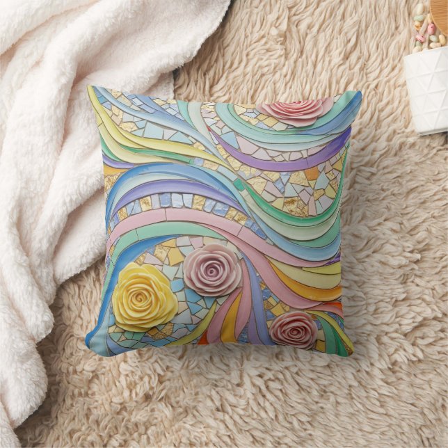 Mosaic 12 throw pillow (Blanket)