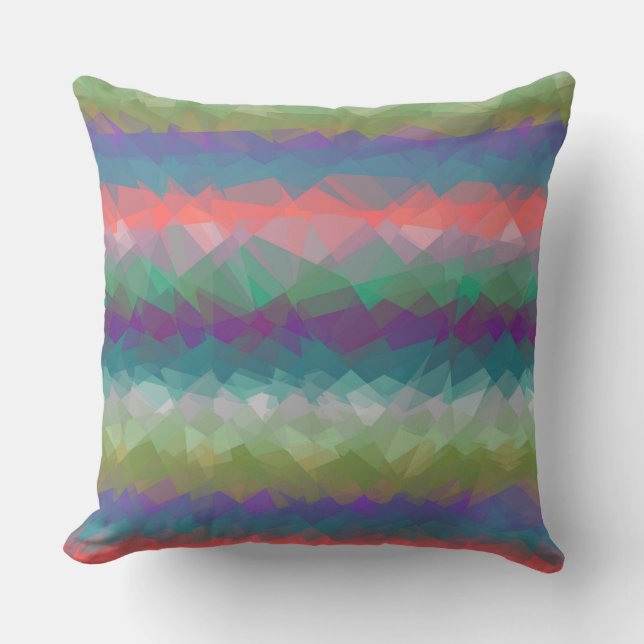 Mosaic Abstract Art #42 Throw Pillow (Front)
