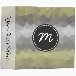 Mosaic Abstract Art Custom Monogram #46 Binder