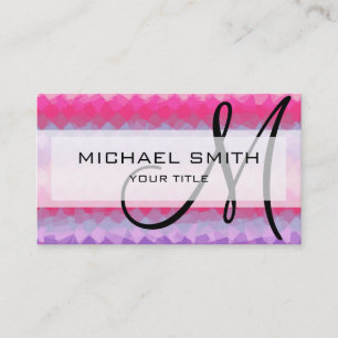 Mosaic Abstract Art Custom Monogram #58 Business Card