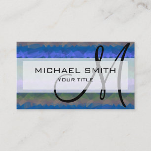 Mosaic Abstract Art Custom Monogram #63 Business Card