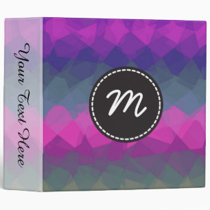 Mosaic Abstract Art Custom Monogram #65 Binder