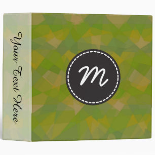 Mosaic Abstract Art Custom Monogram #68 Binder
