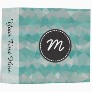 Mosaic Abstract Art Custom Monogram #72 Binder
