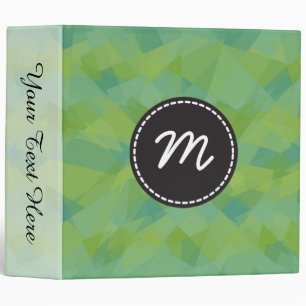 Mosaic Abstract Art Custom Monogram #79 Binder