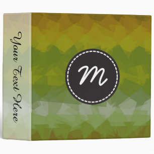 Mosaic Abstract Art Custom Monogram #80 Binder