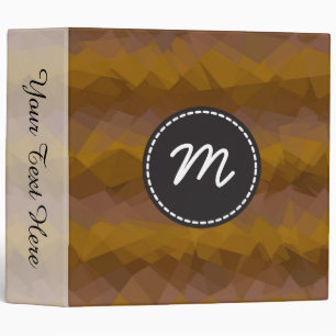 Mosaic Abstract Art Custom Monogram #82 Binder