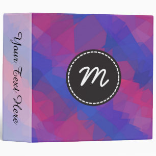 Mosaic Abstract Art Custom Monogram #84 Binder