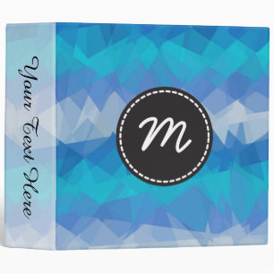 Mosaic Abstract Art Custom Monogram #91 Binder