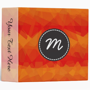 Mosaic Abstract Art Custom Monogram #97 Binder