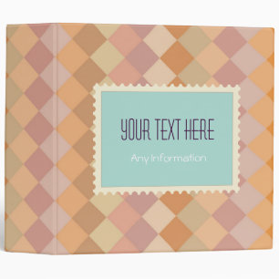 Mosaic Abstract Art   Modern Diamond Pattern Binder