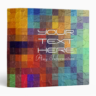 Mosaic Abstract Art   Modern Geometric Pattern 2 Binder