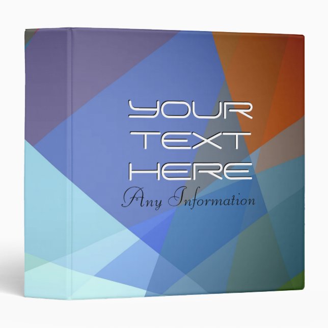 Mosaic Abstract Art | Modern Geometric Pattern 5 Binder (Front/Spine)