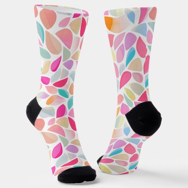 Mosaic Abstract Colours Socks (Angled)