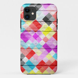 Mosaic Abstract Pastel Wood #2 iPhone 11 Case