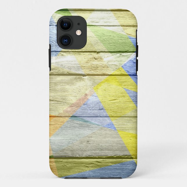 Mosaic Abstract Pastel Wood Case-Mate iPhone Case (Back)