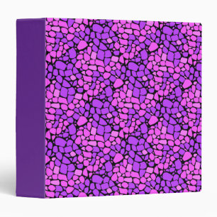 Mosaic abstract pattern tile crimson purple black binder
