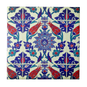 Mosaic antique painting of flowers ceramic tile