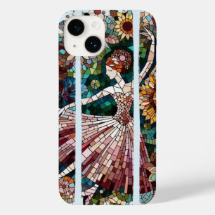 Mosaic Art Ballerina Stained Glass Brush Stroke Case-Mate iPhone 14 Case