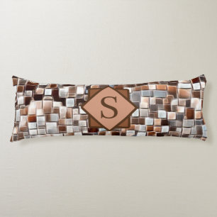 Mosaic Art / Monogram / Body Pillow