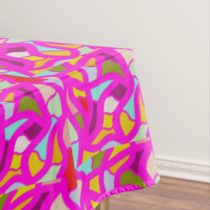 MOSAIC ART PATTERN MIXED COLORS TABLECLOTH