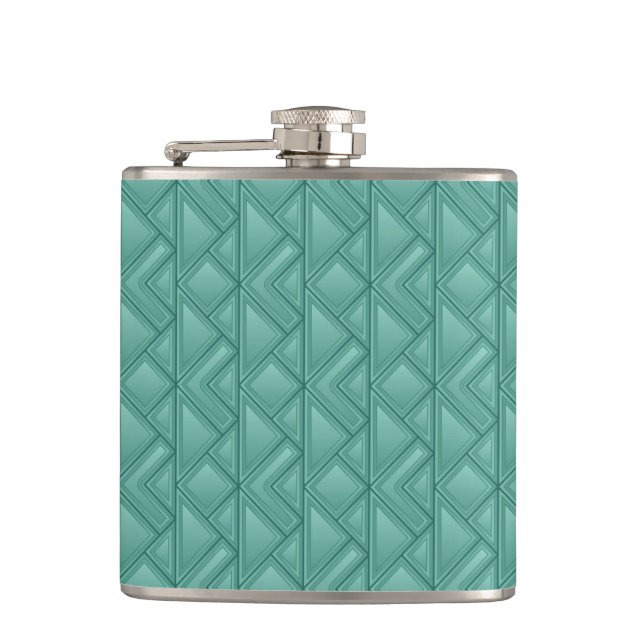 Mosaic Background Hip Flask (Front)