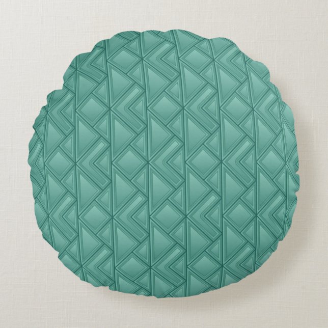 Mosaic Background Round Pillow (Front)