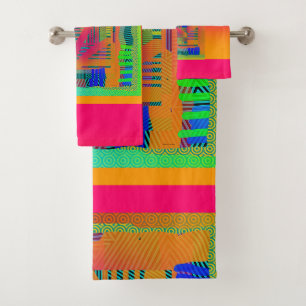 Mosaic  bath towel set