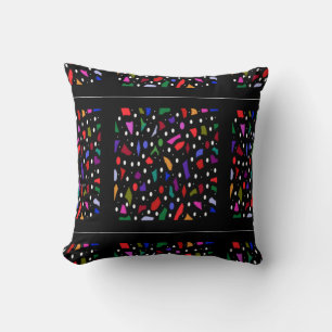 Mosaic bits and pieces pattern art        throw pillow