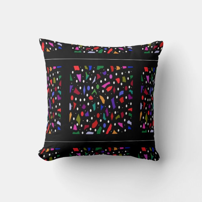 Mosaic bits and pieces pattern art        throw pillow (Front)