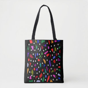 Mosaic bits and pieces pattern art tote bag