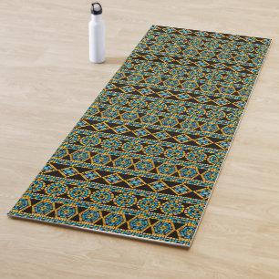 Mosaic black yoga mat