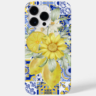Mosaic Blooms in Blue and Yellow  Case-Mate iPhone 14 Pro Max Case