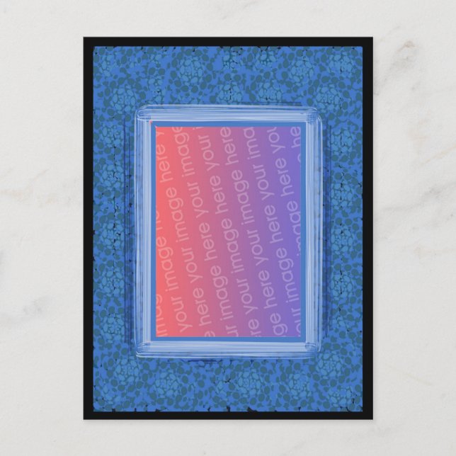 Mosaic Blue Picture Postcard (Front)