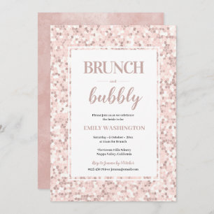 Mosaic Bridal shower Brunch & Bubbly Invitation