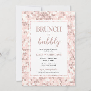 Mosaic Bridal shower Brunch & Bubbly Invitation