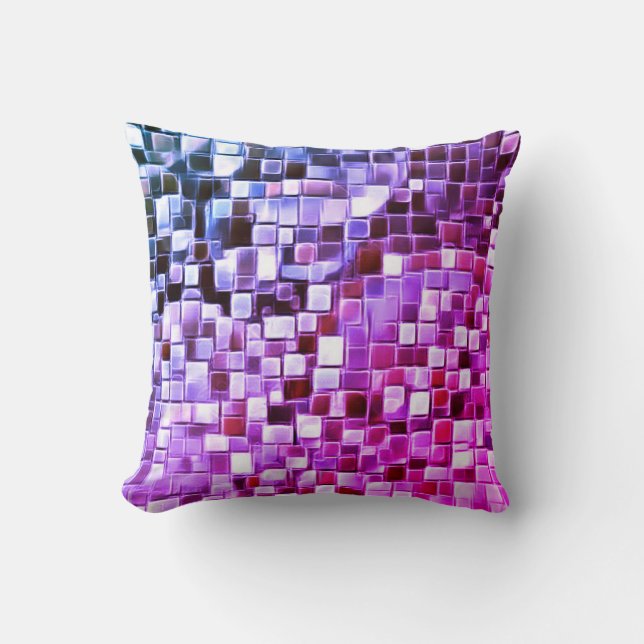 Mosaic Bubble Art / Miami / Throw Pillow (Front)