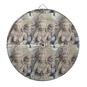 Mosaic buddha statue dartboard