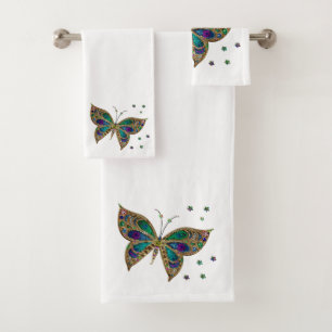 Mosaic Butterfly  Bath Towel Set