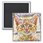 Mosaic Cat Magnet
