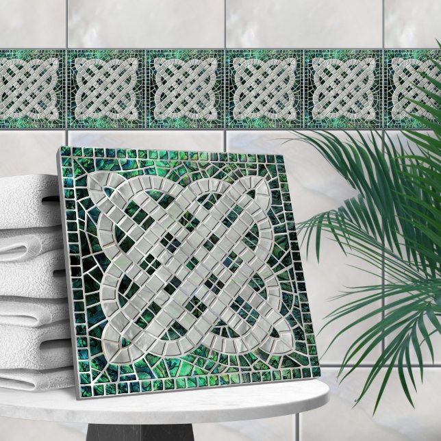 Mosaic Celtic knot - Abalone Shell and Pearl Tile (Creator Uploaded)