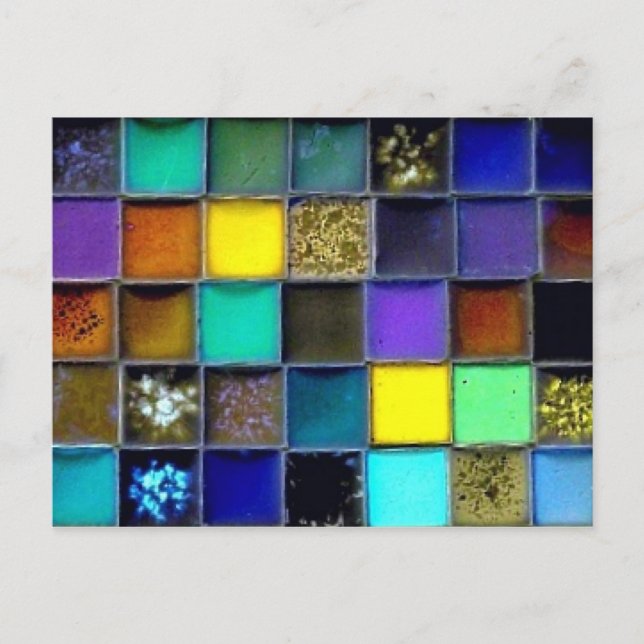 Mosaic Ceramic Tile Blank Postcard | Customize (Front)