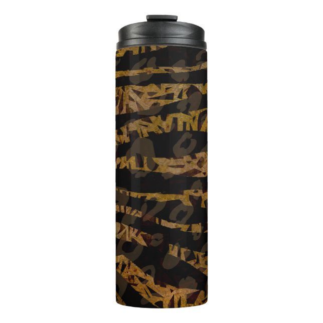Mosaic Chic Elegant Safari Glam Jungle Party Thermal Tumbler (Front)