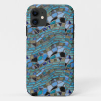 mosaic coloured glass stone art phone case
