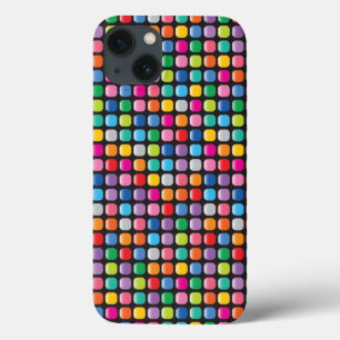 Mosaic Colourful Artistic Rainbow Dots Phone iPhone 13 Case