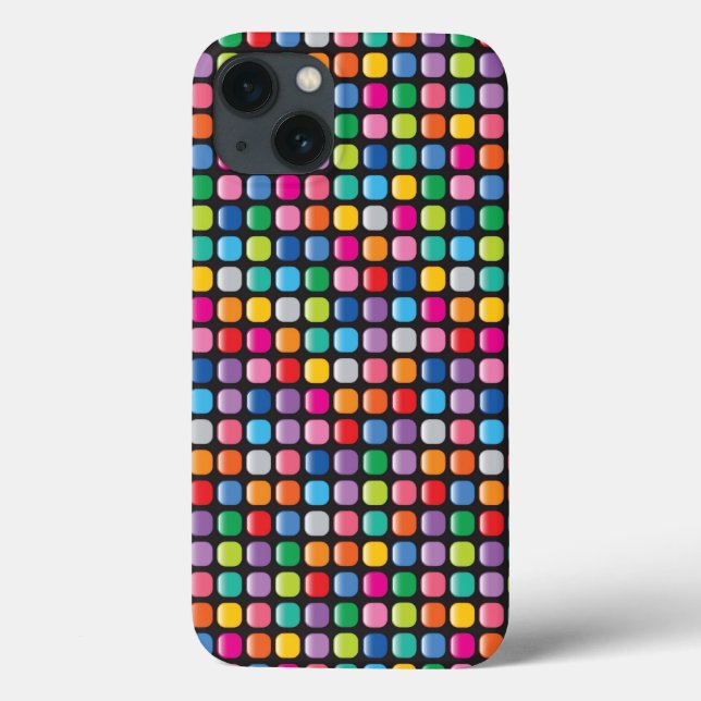 Mosaic Colourful Artistic Rainbow Dots Phone Case-Mate iPhone Case (Back)