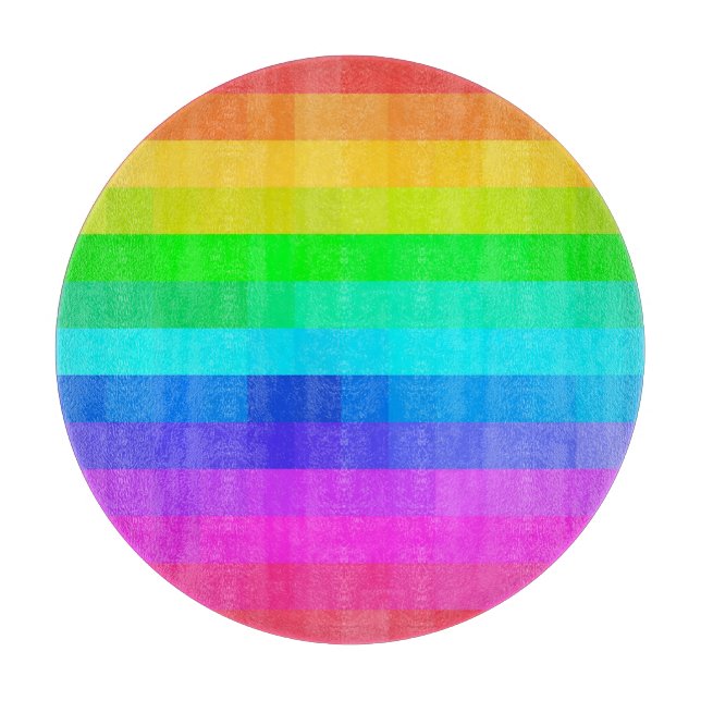 Mosaic Colourful Rainbow Pride Geometric Modern Cutting Board (Front)