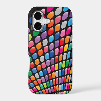 Mosaic Colourful Warp Rainbow Dots Abstract Mod Ar