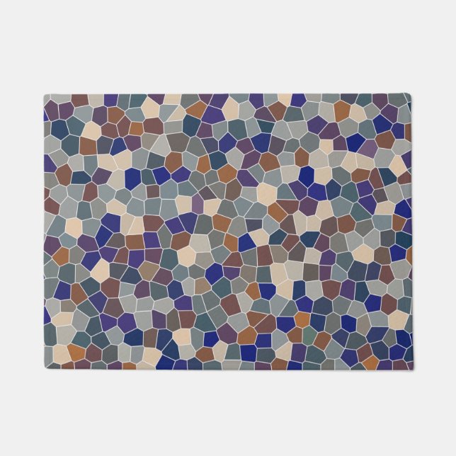 Mosaic Cool Trendy Modern Pattern Doormat (Front)